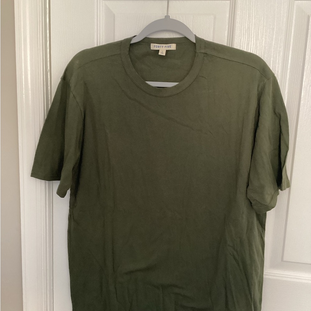 Men's Dark Olive Green Crew Neck Tee